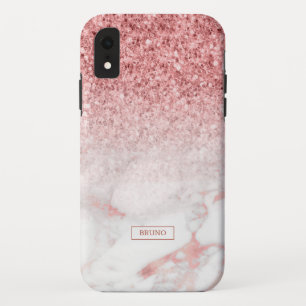 Capa Para iPhone Da Case-Mate Rosa-gold glitter e marble ombre trendy design