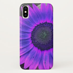 Capa Para iPhone X Rosa N Roxo Girassol