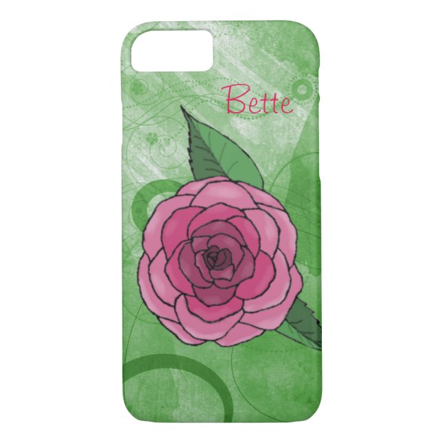 Capa Para iPhone, Case-Mate Rosa on Green iPhone 7 Case (Verso)
