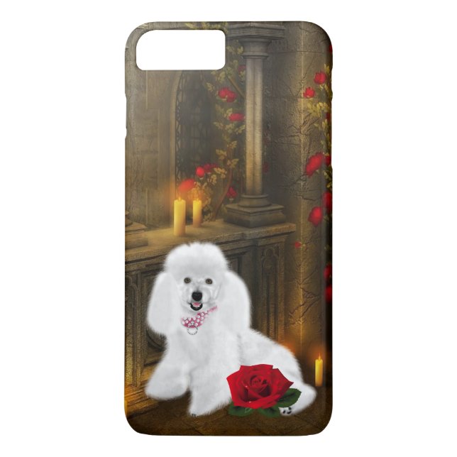 Capa Para iPhone, Case-Mate Rosa Poodle - Caso do iPhone 7 Plus (Verso)