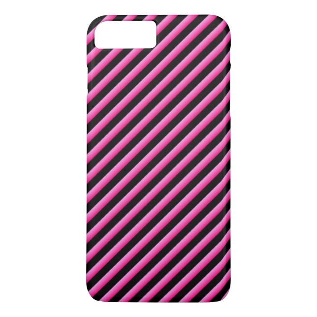 Capa Para iPhone, Case-Mate Rosa Quente e Preto Diagonal Strike (Verso)