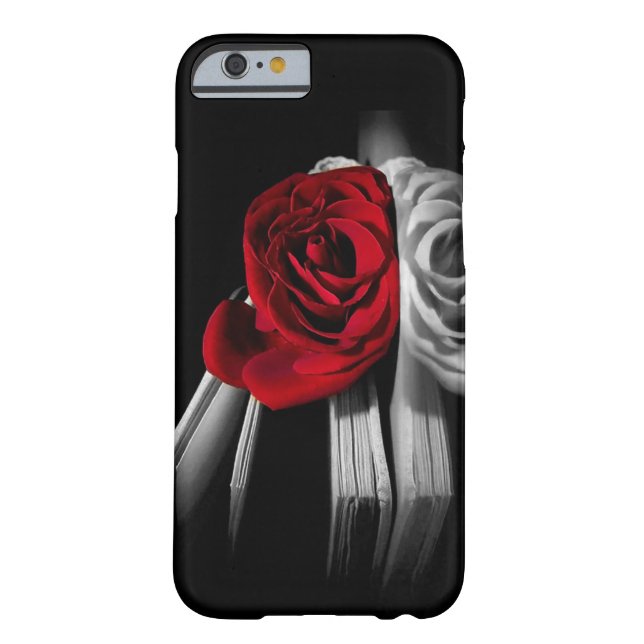 Capa Para iPhone, Case-Mate Rosa vermelha bonita no livro (Verso)