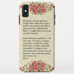 Capa Para iPhone Da Case-Mate Rosas abençoados de Memorare da oração da Virge