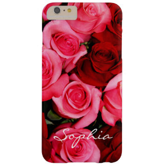Capa Barely There Para iPhone 6 Plus Rosas, cor-de-rosa e vermelho-iPhone 6 Plus Case