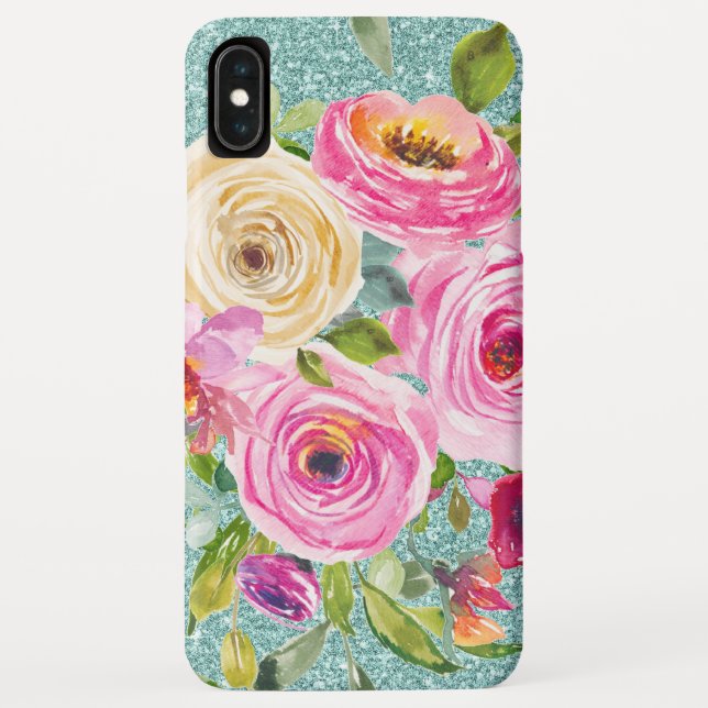 Capa Para iPhone, Case-Mate Rosas de aquarela rosa e creme (Verso)