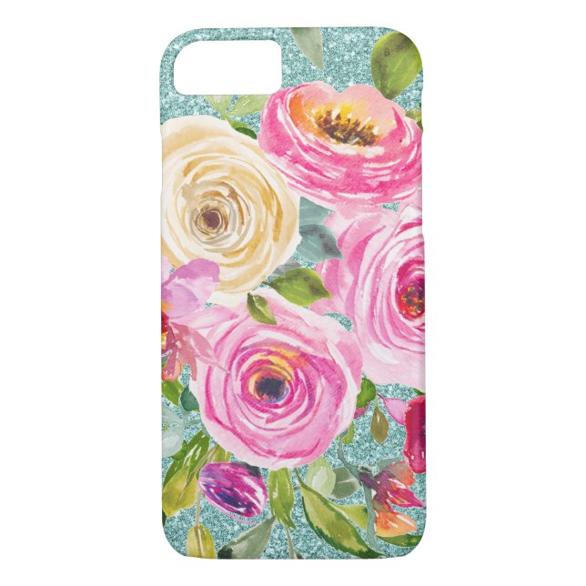 Capa Para iPhone, Case-Mate Rosas de aquarela rosa e creme (Verso)