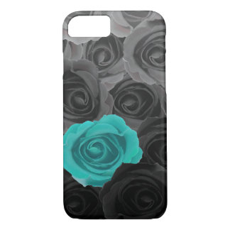 Capa Para iPhone Da Case-Mate Rosas de Cinza com Destaque Teal