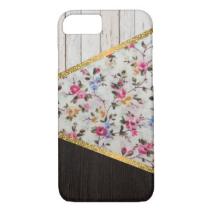 Capa Para iPhone Da Case-Mate Rosas de vindima cinzenta elegante brilhante de ou