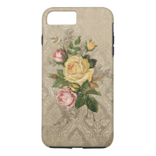 Capa Para iPhone Da Case-Mate Rosas do vintage e damasco Dourado