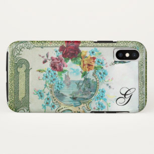 CAPA PARA iPhone DA Case-Mate ROSAS FLORAIS DE MONOGRAMA ROMANTICA E PÁSSAROS VO
