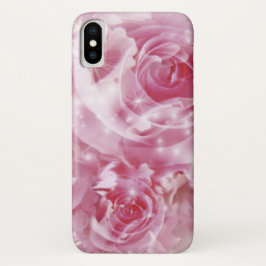 Capa Para iPhone X Rosas Rosa Suaves