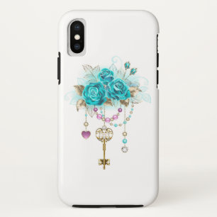 Capa Para iPhone Da Case-Mate Rosas Turquesas com Chaves
