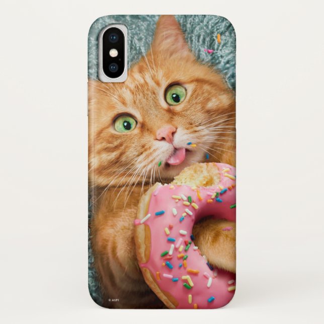 Capa Para iPhone, Case-Mate Rosquinha para alimentação de gatos (Verso)
