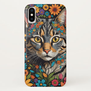 Capa Para iPhone Da Case-Mate Rosto de gato nas flores