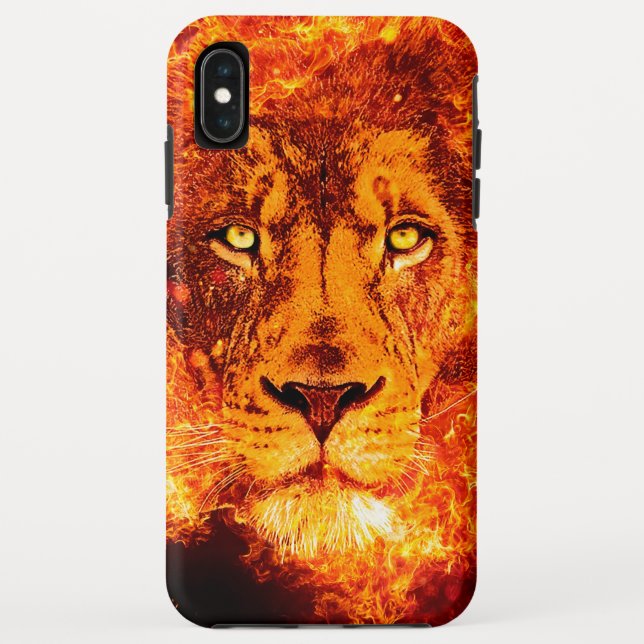 Capa Para iPhone, Case-Mate Rosto de Leão em Chamas (Verso)