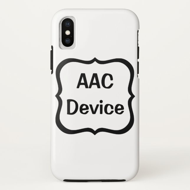 Capa Para iPhone, Case-Mate Rótulo AAC preto (Verso)
