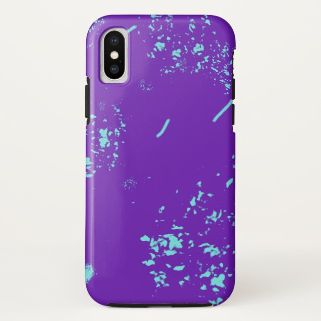 Capa Para iPhone, Case-Mate Roxo - Dodores Azuis Claro (Verso)