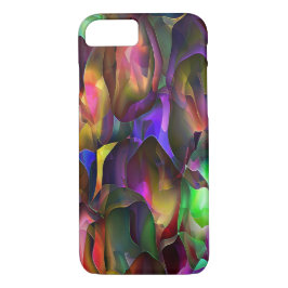 Capa iPhone 8/ 7 Roxo e floral abstratos pela estrela de Trevor