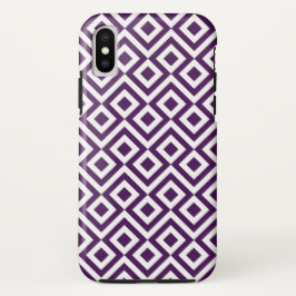 Capa Para iPhone Da Case-Mate Roxo-escuro e medidor geométrico branco
