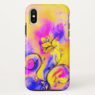 Capa Para iPhone Da Case-Mate Roxo LUNÁTICO do amarelo do rosa das FLORES
