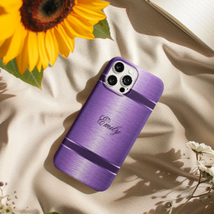 Capa Para iPhone Da Case-Mate Roxo Metálico Roxo com aspecto de alumínio