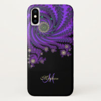 Roxo Mystical caixa personalizada do iPhone X do