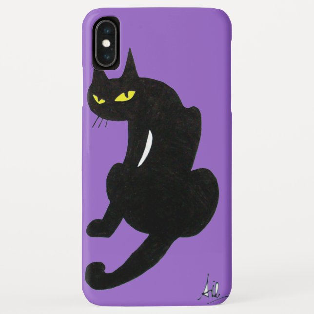 Capa Para iPhone, Case-Mate Roxo NINJA CAT NEGA (Verso)