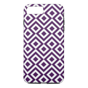Capa iPhone 8 Plus/7 Plus Roxo Real e Meander Branco