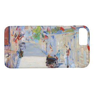 Capa iPhone 8/ 7 Rua com Bandeiras Francesas, Manet