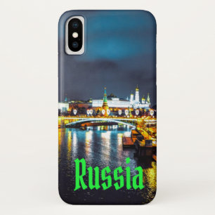 Capa Para iPhone Da Case-Mate Rússia ou Federação Russa de Moscou à Noite