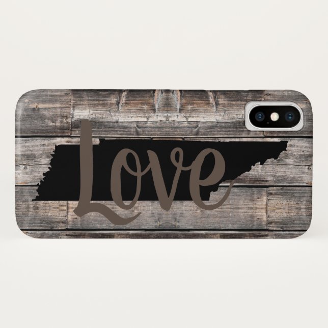 Capa Para iPhone, Case-Mate rustic TENNESSEE LOVE in script (Verso (Horizontal))