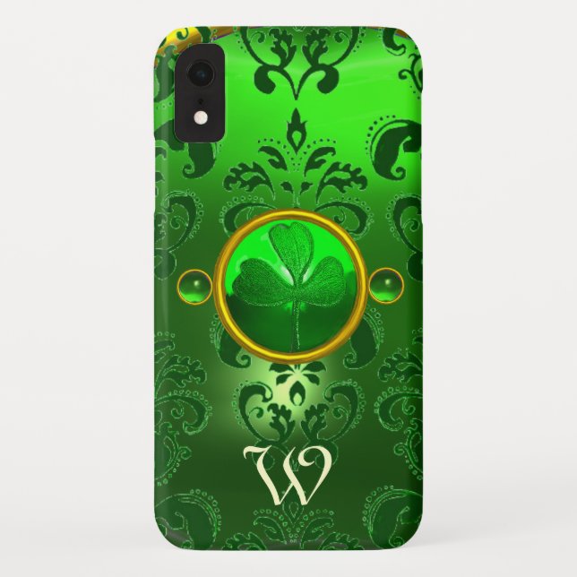CAPA PARA iPhone, Case-Mate  SAINT PATRICK'S SHAMROCK GREEN MONOGRAM (Verso)