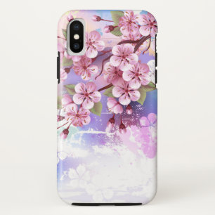 Capa Para iPhone Da Case-Mate Sakura rosa no fundo da pintura