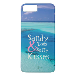 Capa iPhone 8 Plus/7 Plus Sandy Toes e Salty Kisses - Foto de praia linda