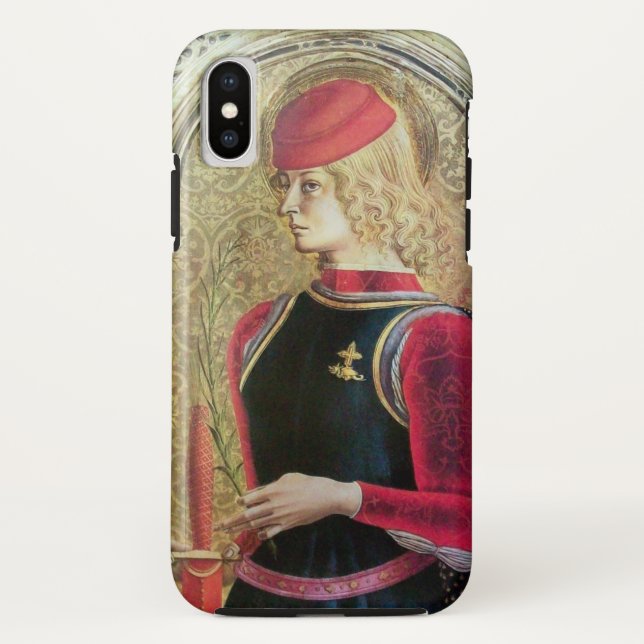 Capa Para iPhone, Case-Mate SANTO GEORGE PORTRAIA,Vermelho,Preto,Amarelo Doura (Verso)