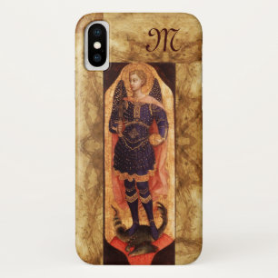 Capa Para iPhone X SANTO MICHAEL ARCHANGEL COM MONograma DRAGON