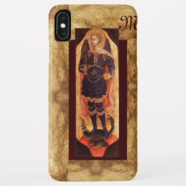Capa Para iPhone, Case-Mate SANTO MICHAEL ARCHANGEL COM MONograma DRAGON (Verso)