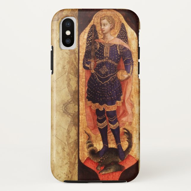 CAPA PARA iPhone, Case-Mate  SANTO MICHAEL ARCHANGEL COM PARCHÃO ANTIGO DRAGON (Verso)
