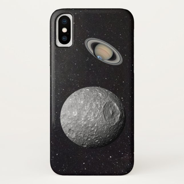 Capa Para iPhone, Case-Mate Saturn Moon Mimas Starry Sky (Verso)