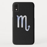 Capa Para iPhone Da Case-Mate Scorpio Zodiac Chrome Símbolo Black Cobra Deco<br><div class="desc">Um símbolo cromo como Scorpio zodiac em um decor de impressão de textura fina de cobra de pele de carvão preto. Um design moderno urbano para uma ideia personalizada de presente de aniversário de excelente. Use o link "Perguntar a este Designer" para entrar em contato conosco com suas solicitações especiais...</div>