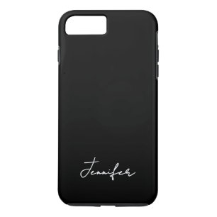 Capa iPhone 8 Plus/7 Plus Script de assinatura de nome personalizado preto m