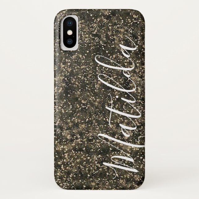 Capa Para iPhone, Case-Mate Script de nome personalizado de couro (Verso)