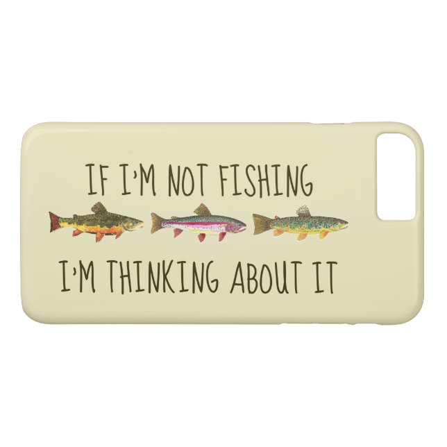 Capa Para iPhone, Case-Mate Se Não Estou Pescando ... Piadas de Pesca de Truta (Verso (Horizontal))