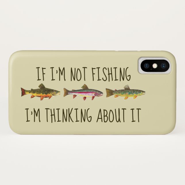 Capa Para iPhone, Case-Mate Se Não Estou Pescando ... Piadas de Pesca de Truta (Verso (Horizontal))