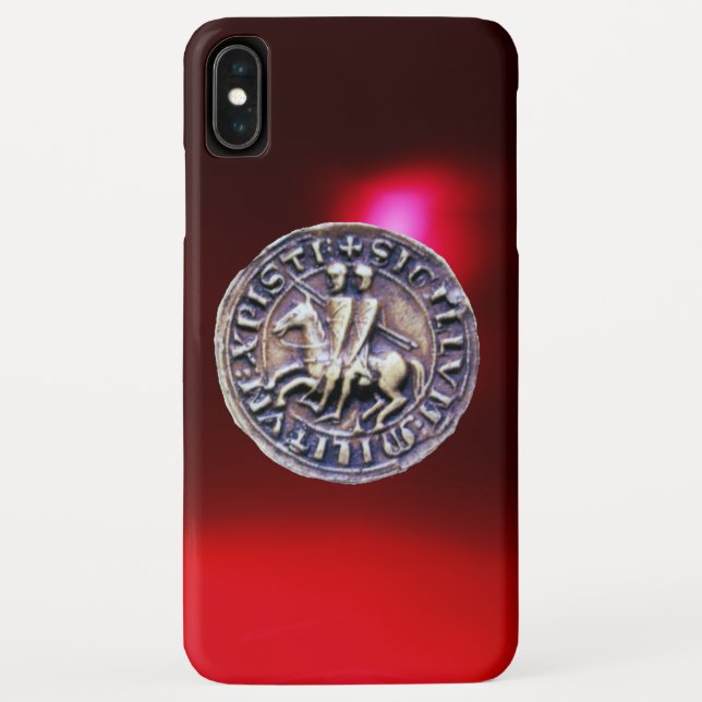 Capa Para iPhone, Case-Mate SEAL DA BURRAGEM NIGHTS TEMPLAR vermelha (Verso)