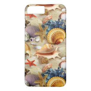 Capa iPhone 8 Plus/7 Plus Seashells da praia