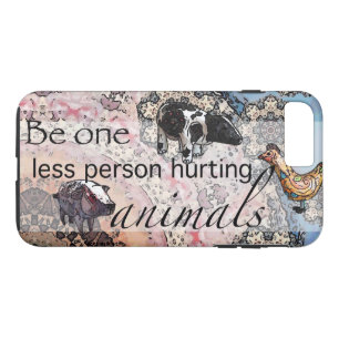 Capa iPhone 8 Plus/7 Plus Seja um menos pessoa que fere animais