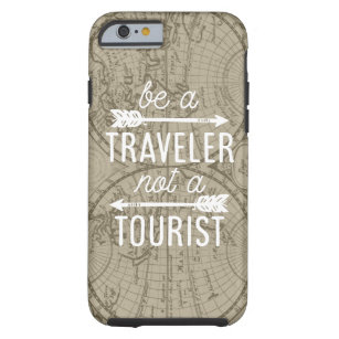 Capa Tough Para iPhone 6 Seja um viajante não umas citações da tipografia