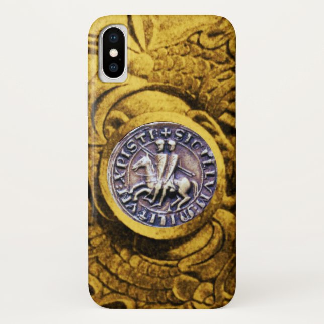 Capa Para iPhone, Case-Mate SELO DO MODELO KNIGHTS - amarelo (Verso)