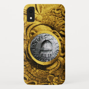 Capa Para iPhone XR SELO DO MODELO KNIGHTS - amarelo